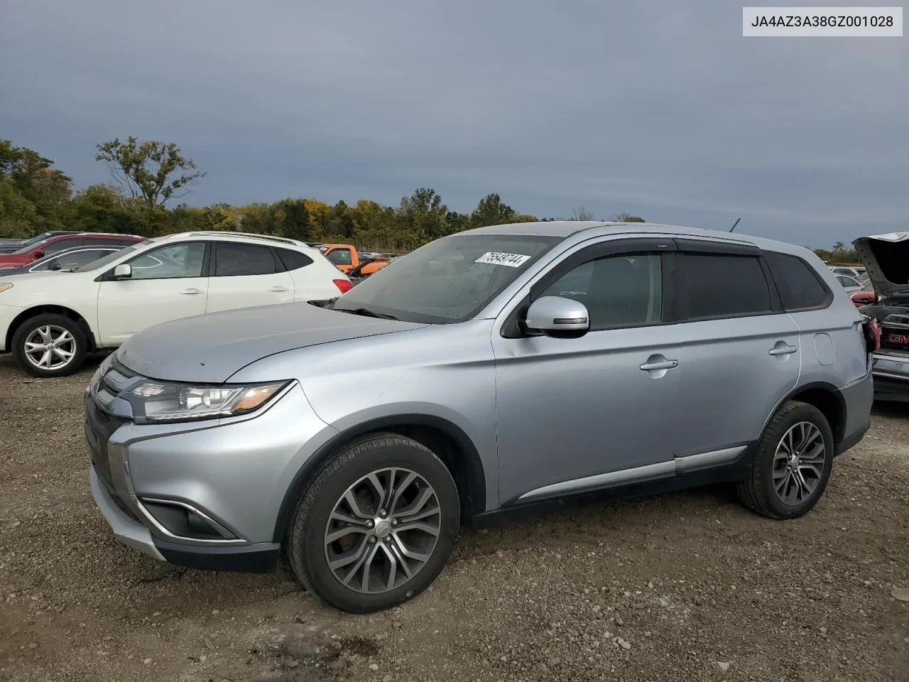 2016 Mitsubishi Outlander Se VIN: JA4AZ3A38GZ001028 Lot: 75549744