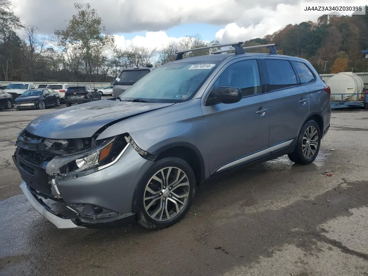 2016 Mitsubishi Outlander Se VIN: JA4AZ3A34GZ030395 Lot: 75574914