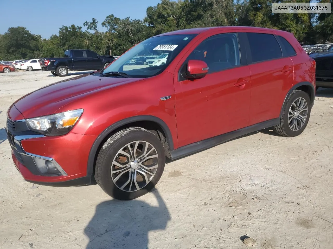 2016 Mitsubishi Outlander Sport Es VIN: JA4AP3AU5GZ031375 Lot: 76381734