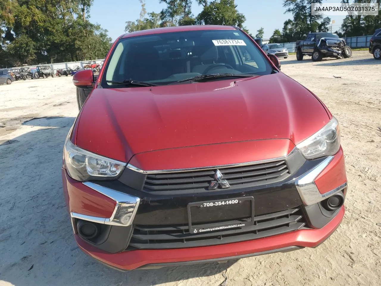 2016 Mitsubishi Outlander Sport Es VIN: JA4AP3AU5GZ031375 Lot: 76381734