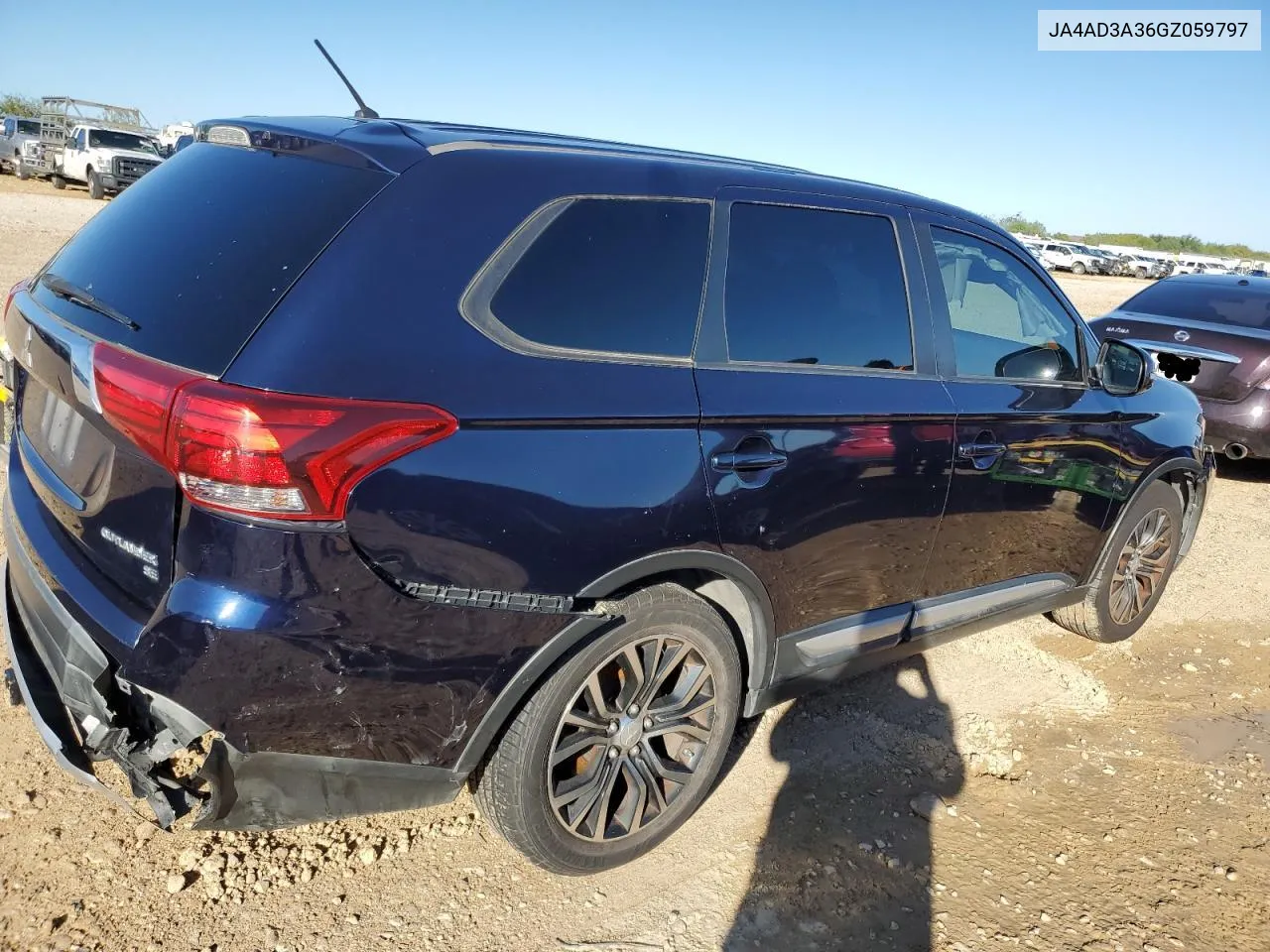 2016 Mitsubishi Outlander Se VIN: JA4AD3A36GZ059797 Lot: 79055214