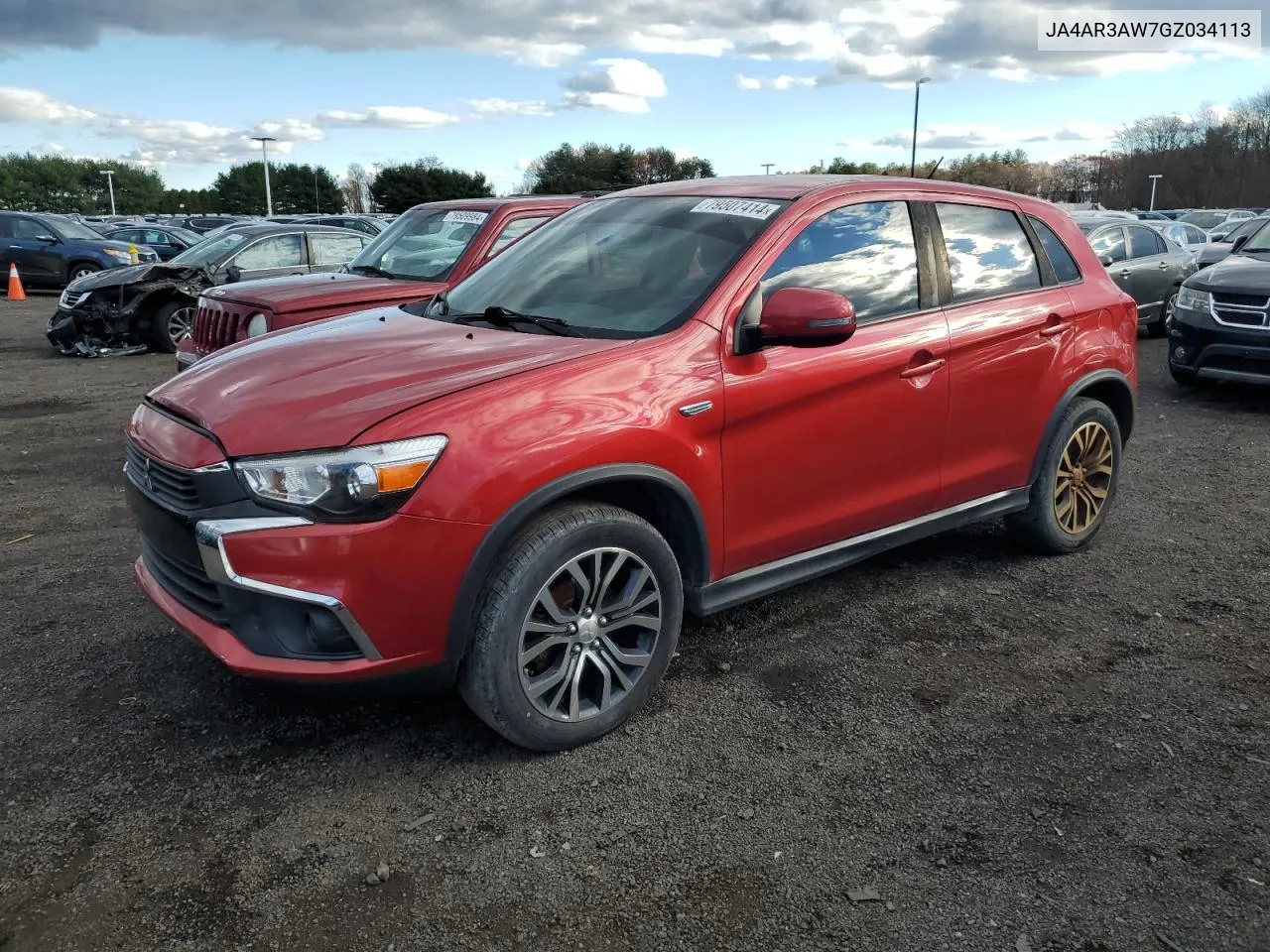 2016 Mitsubishi Outlander Sport Es VIN: JA4AR3AW7GZ034113 Lot: 79507414