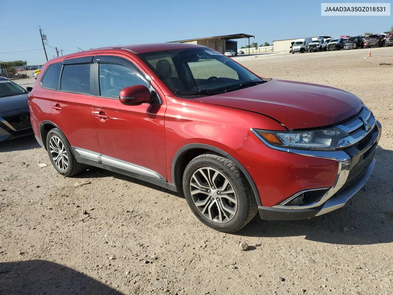 2016 Mitsubishi Outlander Se VIN: JA4AD3A35GZ018531 Lot: 79539384