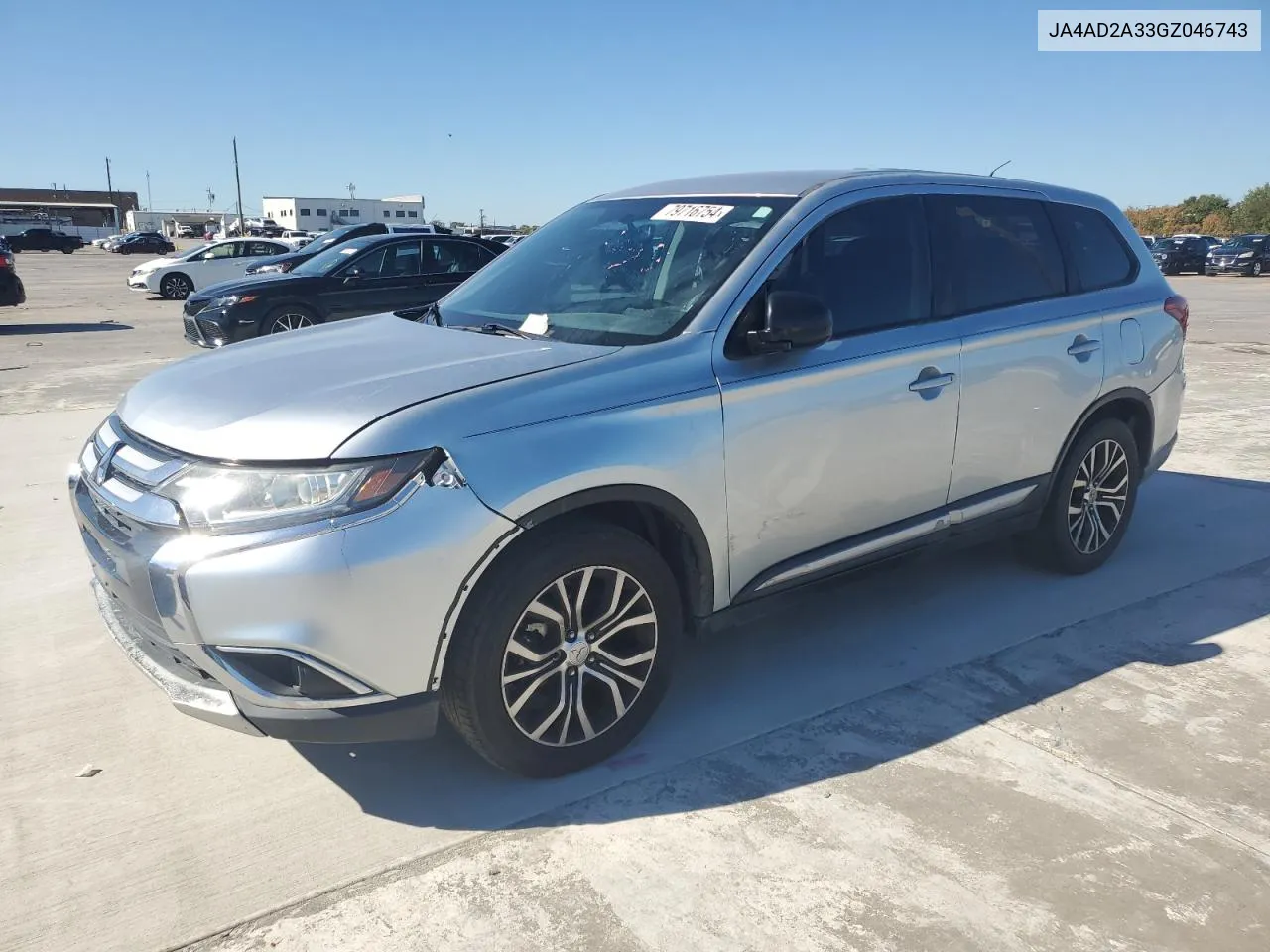 2016 Mitsubishi Outlander Es VIN: JA4AD2A33GZ046743 Lot: 79716754