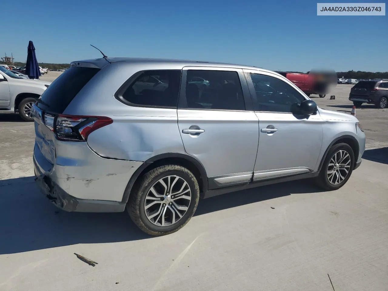 2016 Mitsubishi Outlander Es VIN: JA4AD2A33GZ046743 Lot: 79716754