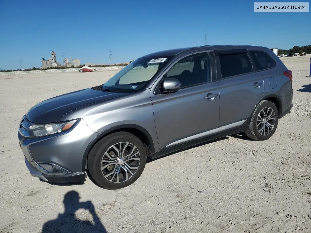 2016 Mitsubishi Outlander Se VIN: JA4AD3A36GZ010924 Lot: 80759234