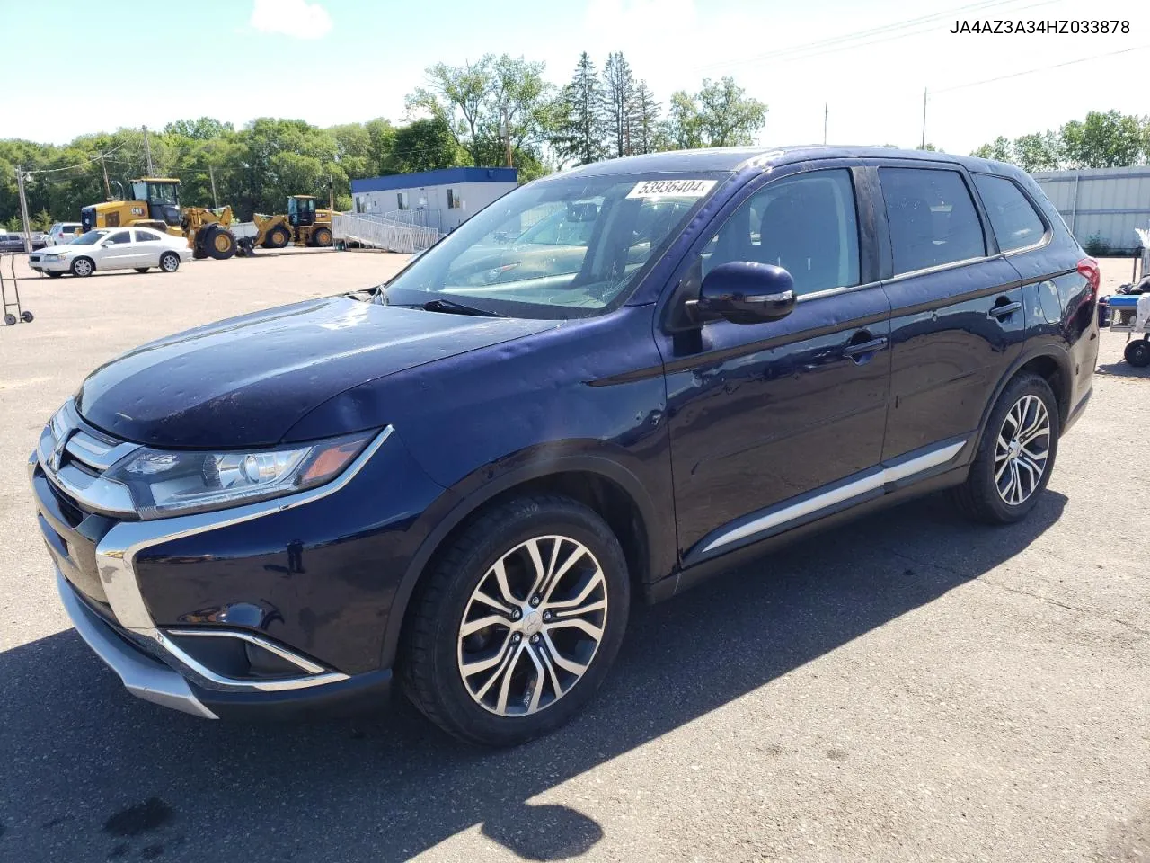 2017 Mitsubishi Outlander Se VIN: JA4AZ3A34HZ033878 Lot: 53936404