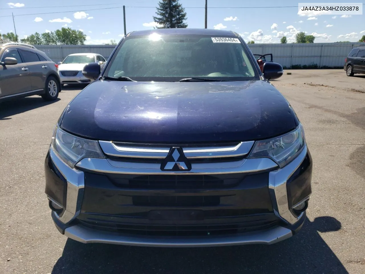 2017 Mitsubishi Outlander Se VIN: JA4AZ3A34HZ033878 Lot: 53936404