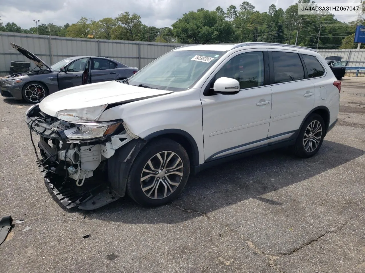 2017 Mitsubishi Outlander Se VIN: JA4AD3A31HZ067047 Lot: 54599204