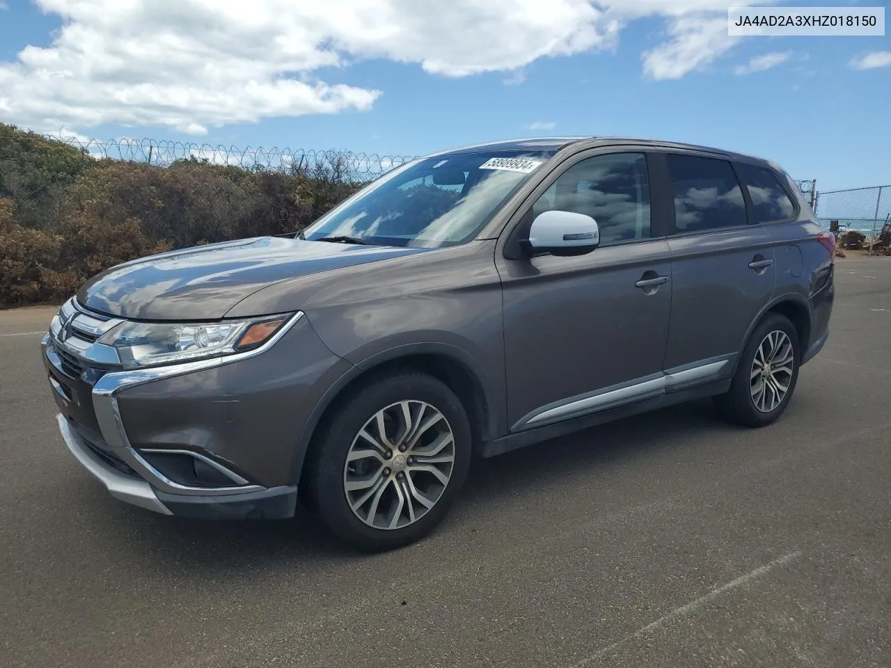 2017 Mitsubishi Outlander Es VIN: JA4AD2A3XHZ018150 Lot: 58989934