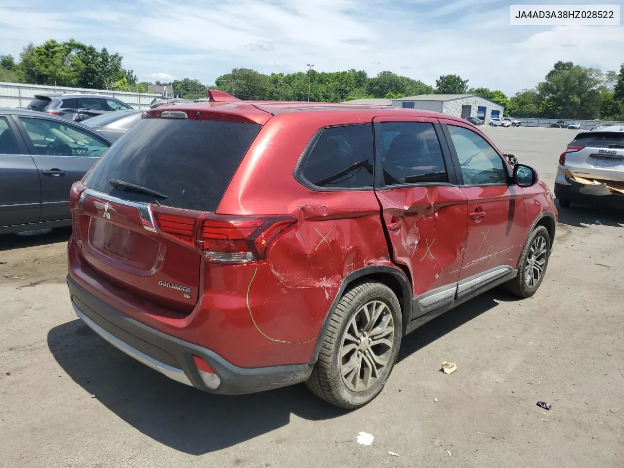 2017 Mitsubishi Outlander Se VIN: JA4AD3A38HZ028522 Lot: 59950584