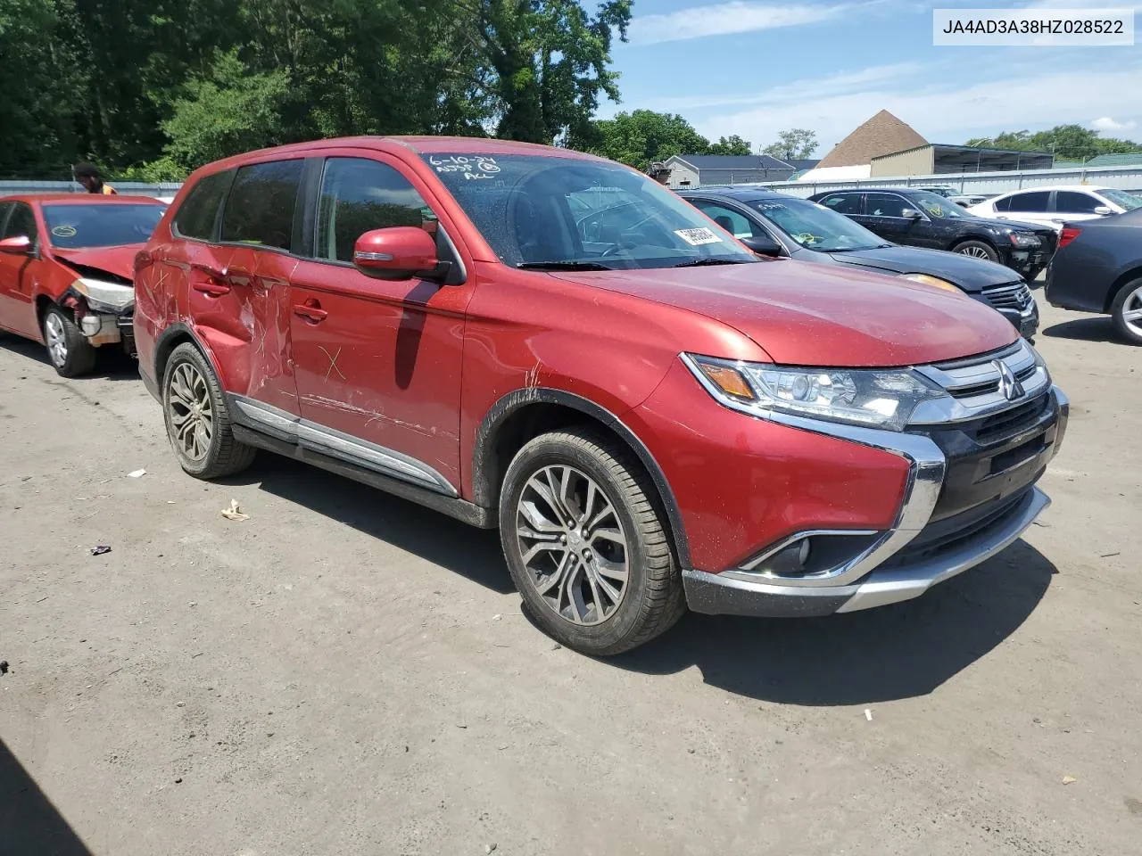 2017 Mitsubishi Outlander Se VIN: JA4AD3A38HZ028522 Lot: 59950584