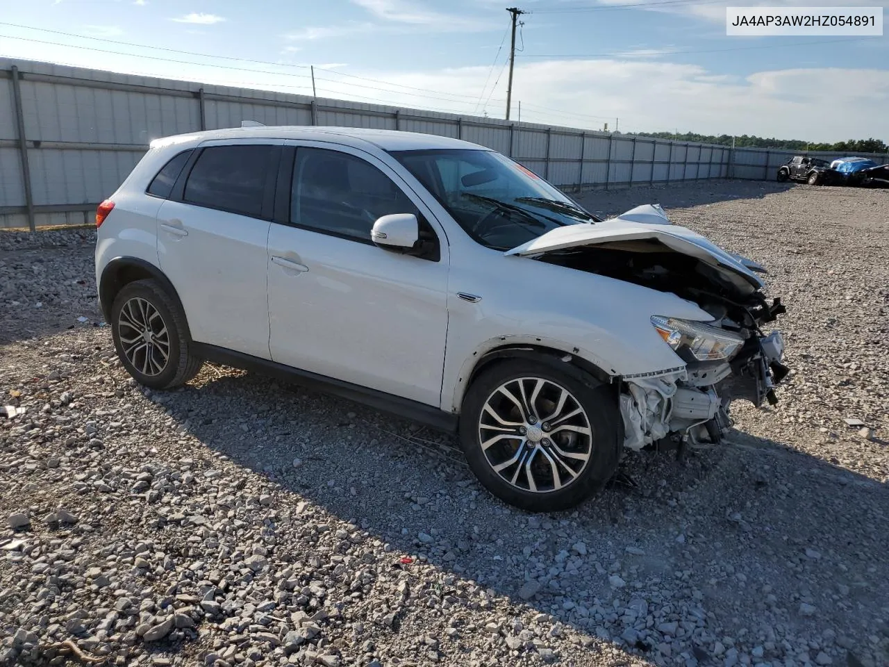 2017 Mitsubishi Outlander Sport Es VIN: JA4AP3AW2HZ054891 Lot: 61260234