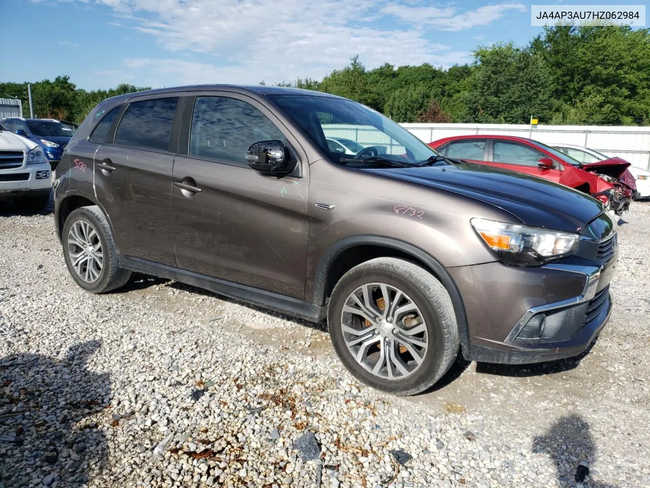 2017 Mitsubishi Outlander Sport Es VIN: JA4AP3AU7HZ062984 Lot: 61692014