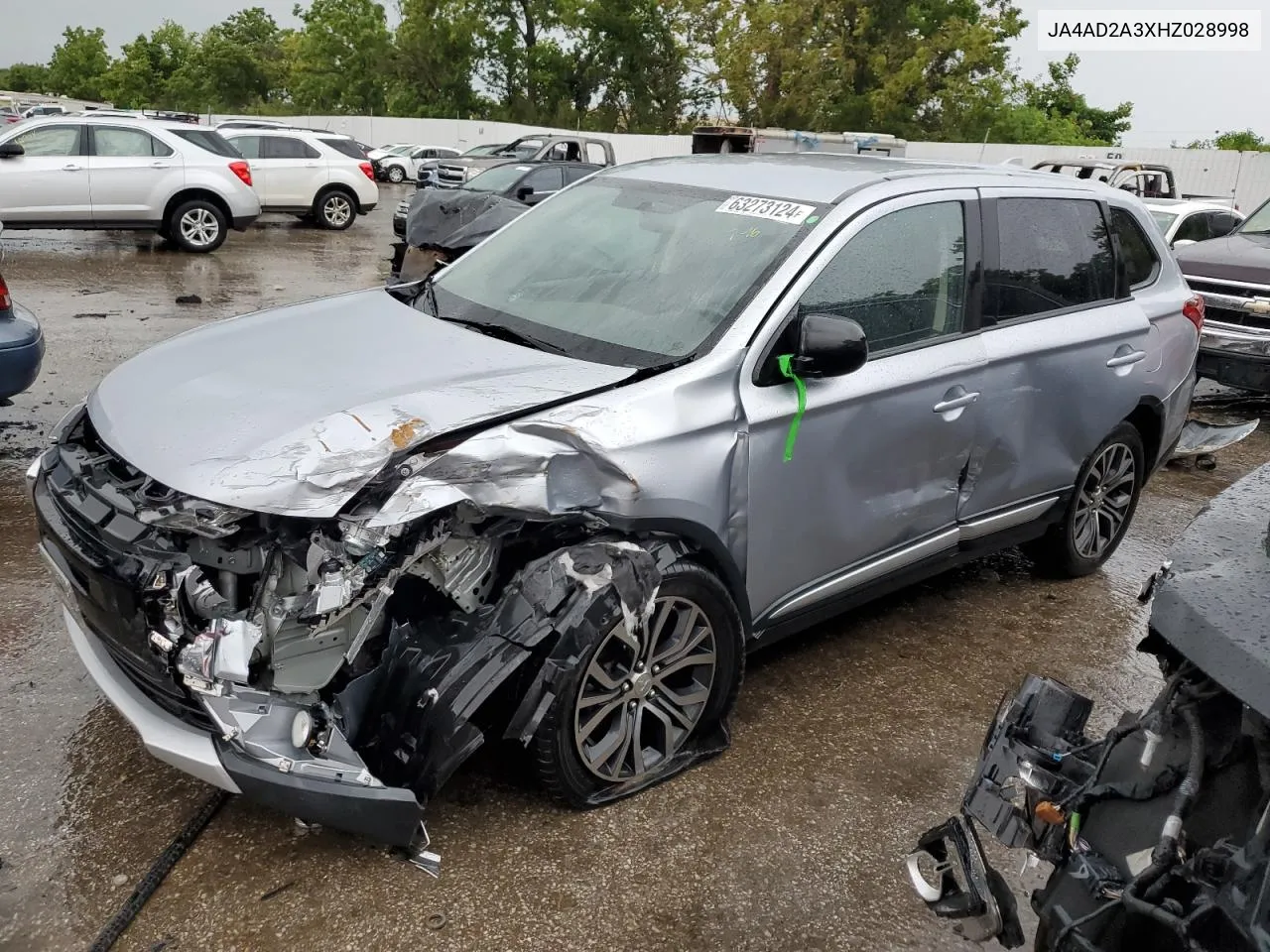 2017 Mitsubishi Outlander Es VIN: JA4AD2A3XHZ028998 Lot: 63273124