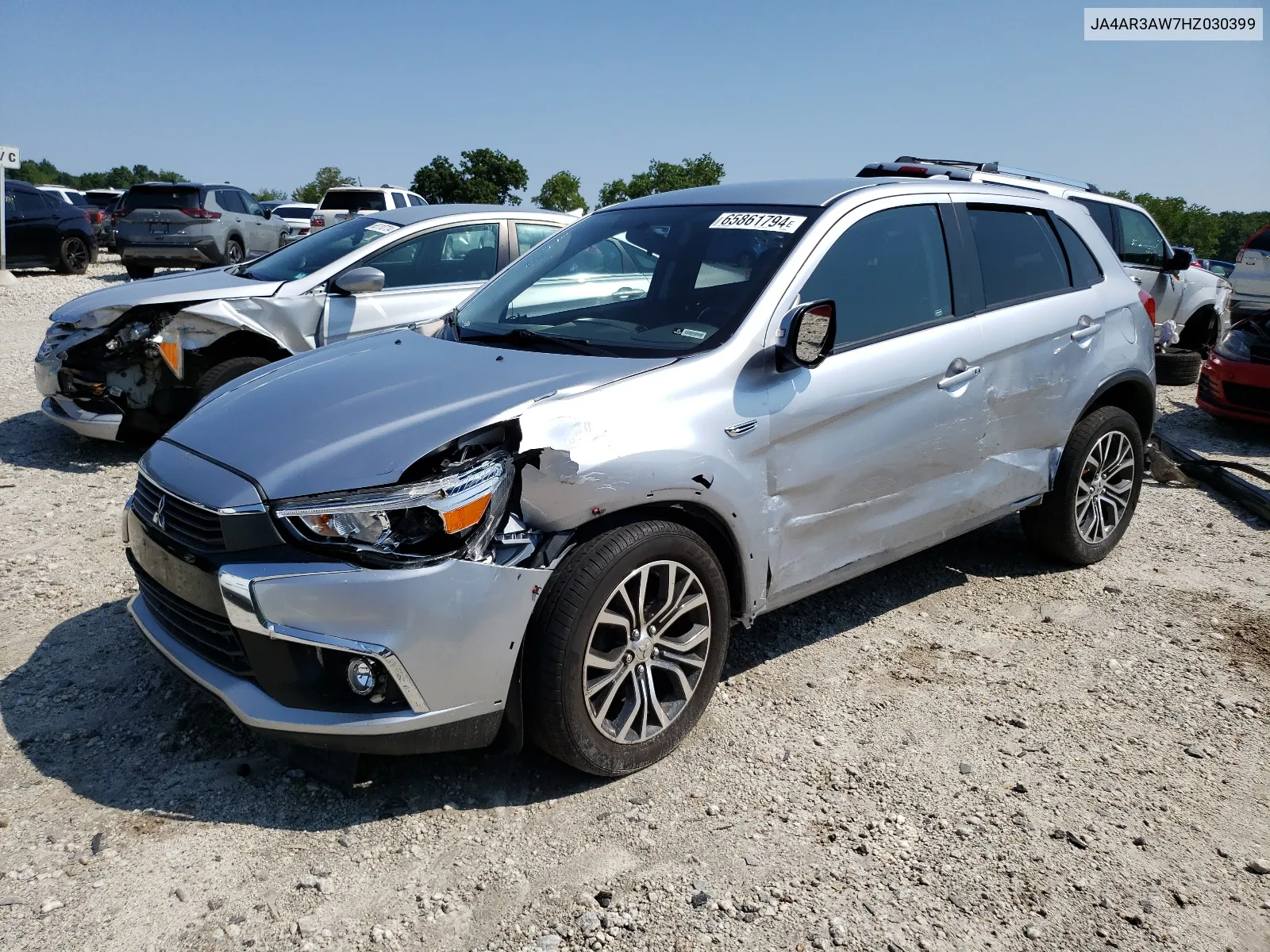 2017 Mitsubishi Outlander Sport Es VIN: JA4AR3AW7HZ030399 Lot: 65861794