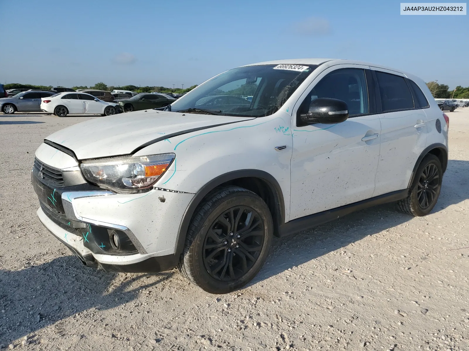 2017 Mitsubishi Outlander Sport Es VIN: JA4AP3AU2HZ043212 Lot: 66926324