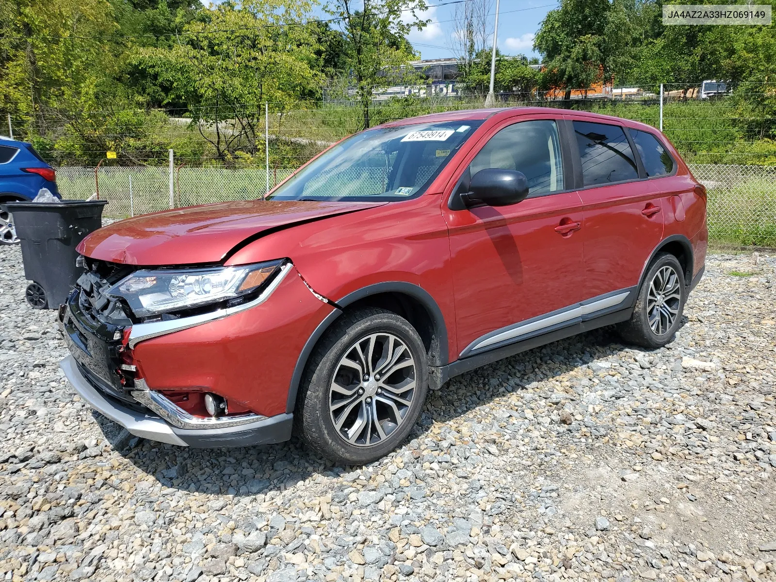 2017 Mitsubishi Outlander Es VIN: JA4AZ2A33HZ069149 Lot: 67549914