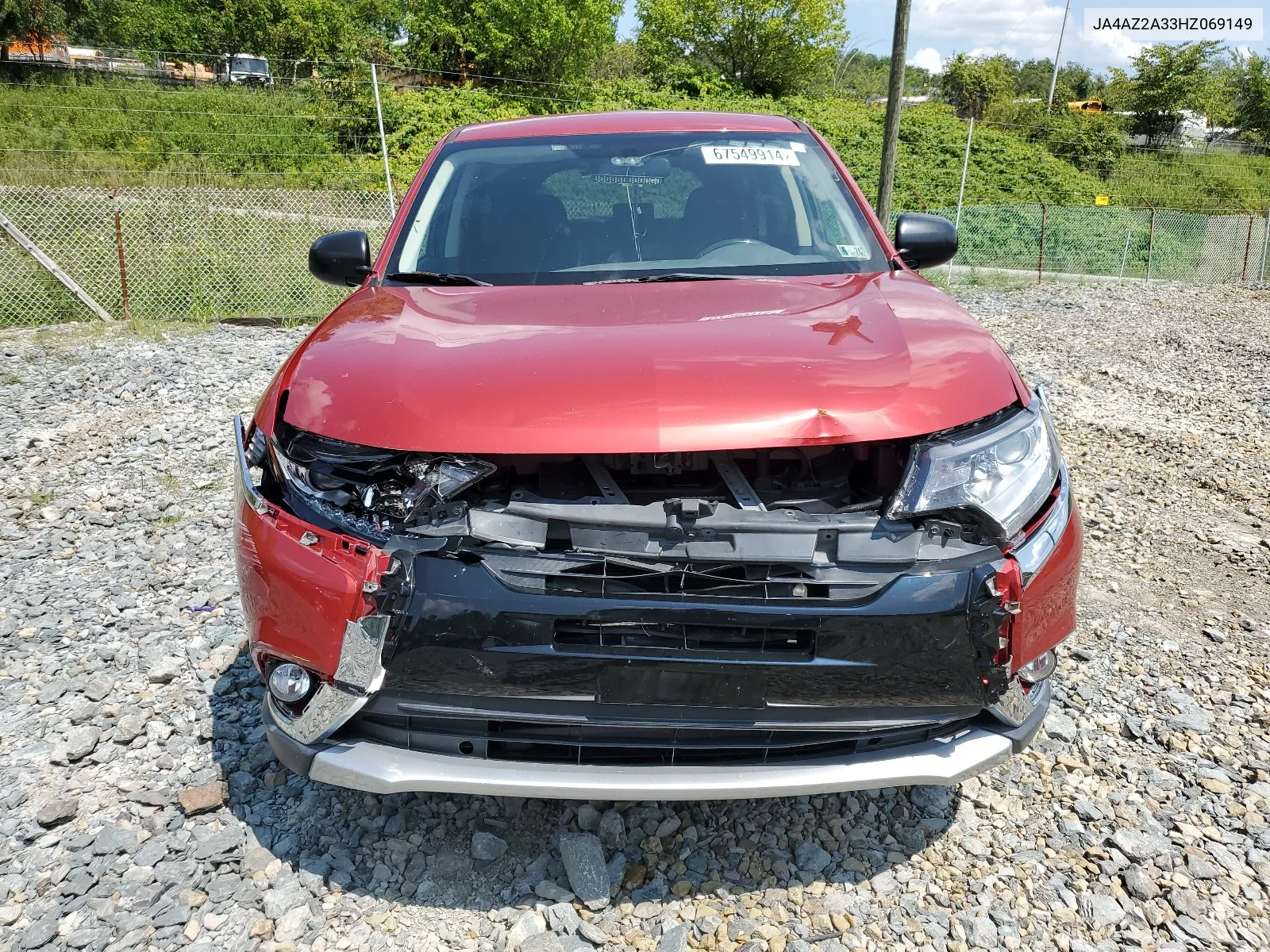 2017 Mitsubishi Outlander Es VIN: JA4AZ2A33HZ069149 Lot: 67549914