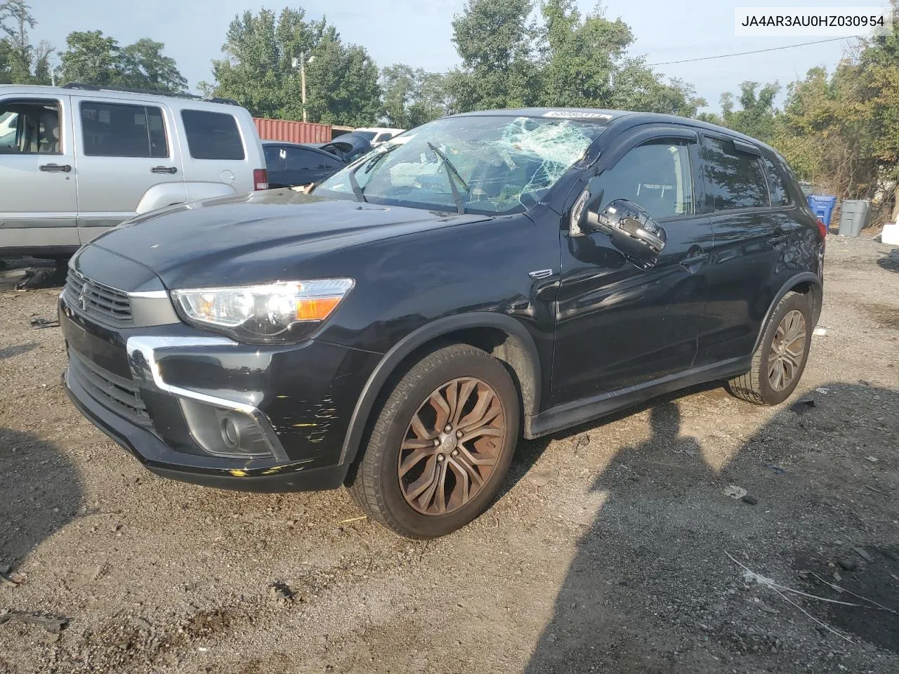 2017 Mitsubishi Outlander Sport Es VIN: JA4AR3AU0HZ030954 Lot: 68080314