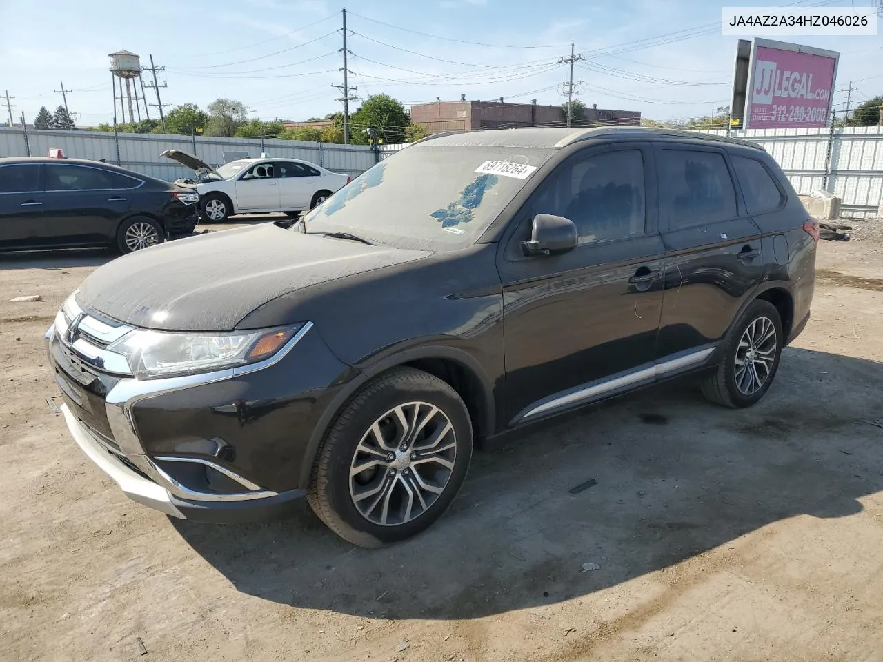 2017 Mitsubishi Outlander Es VIN: JA4AZ2A34HZ046026 Lot: 69715264