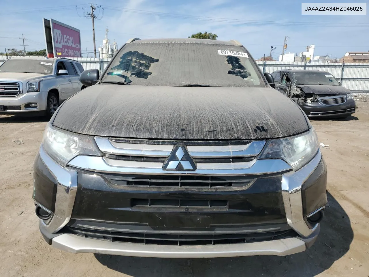 2017 Mitsubishi Outlander Es VIN: JA4AZ2A34HZ046026 Lot: 69715264