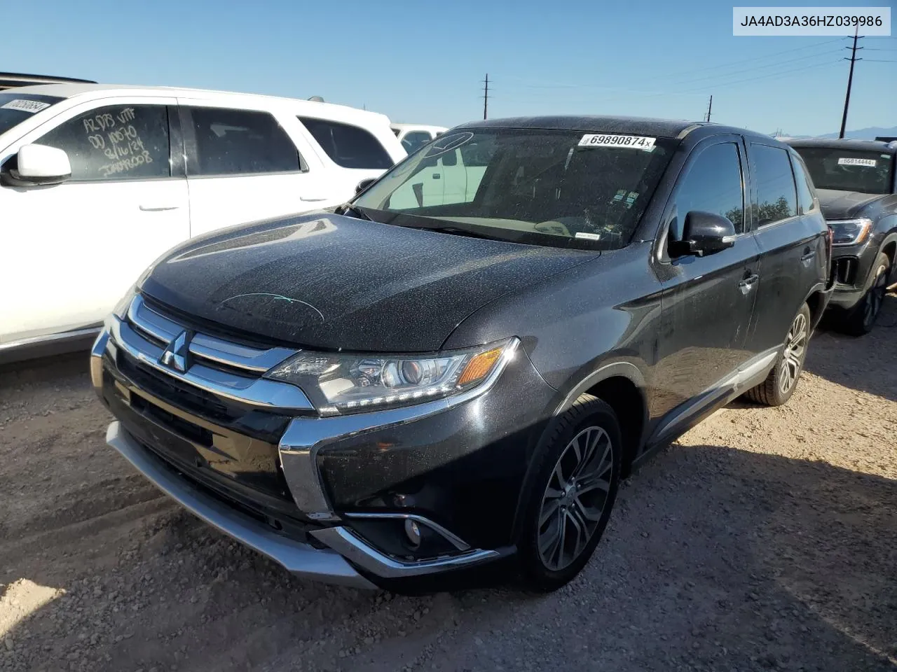 2017 Mitsubishi Outlander Se VIN: JA4AD3A36HZ039986 Lot: 69890874