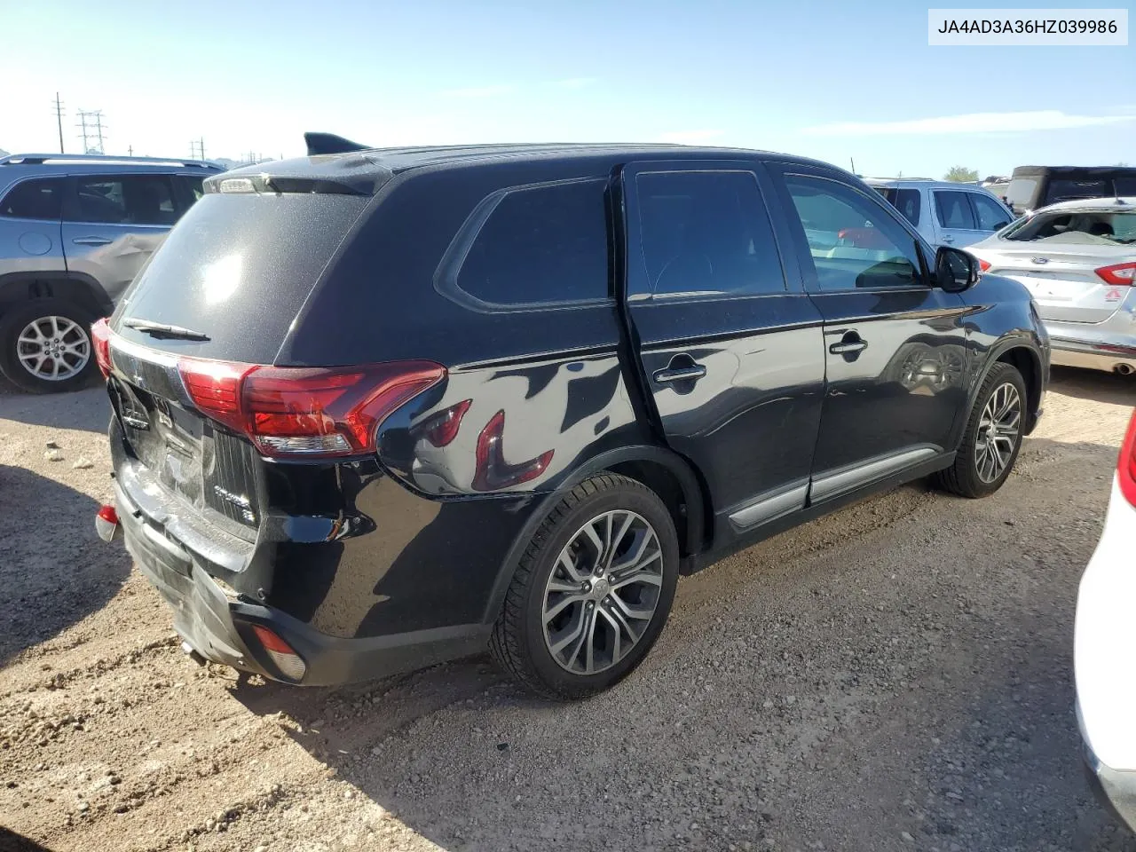 2017 Mitsubishi Outlander Se VIN: JA4AD3A36HZ039986 Lot: 69890874