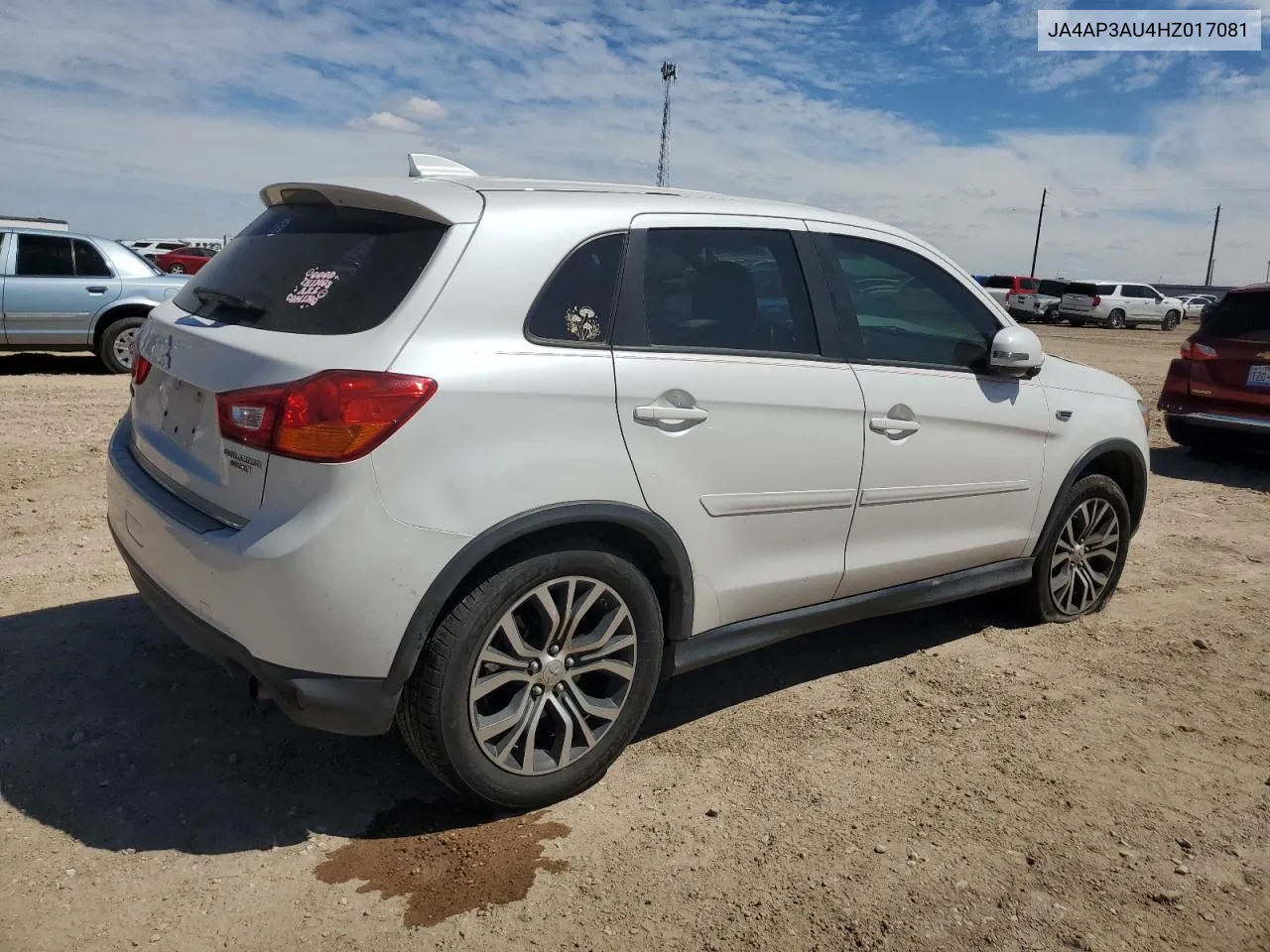 2017 Mitsubishi Outlander Sport Es VIN: JA4AP3AU4HZ017081 Lot: 69998554