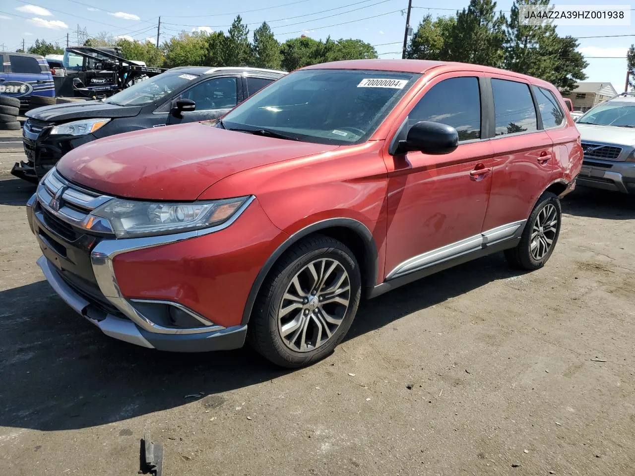 2017 Mitsubishi Outlander Es VIN: JA4AZ2A39HZ001938 Lot: 70000004