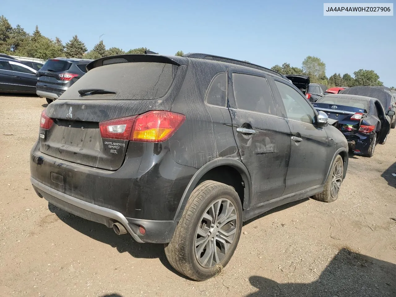 2017 Mitsubishi Outlander Sport Sel VIN: JA4AP4AW0HZ027906 Lot: 70322374