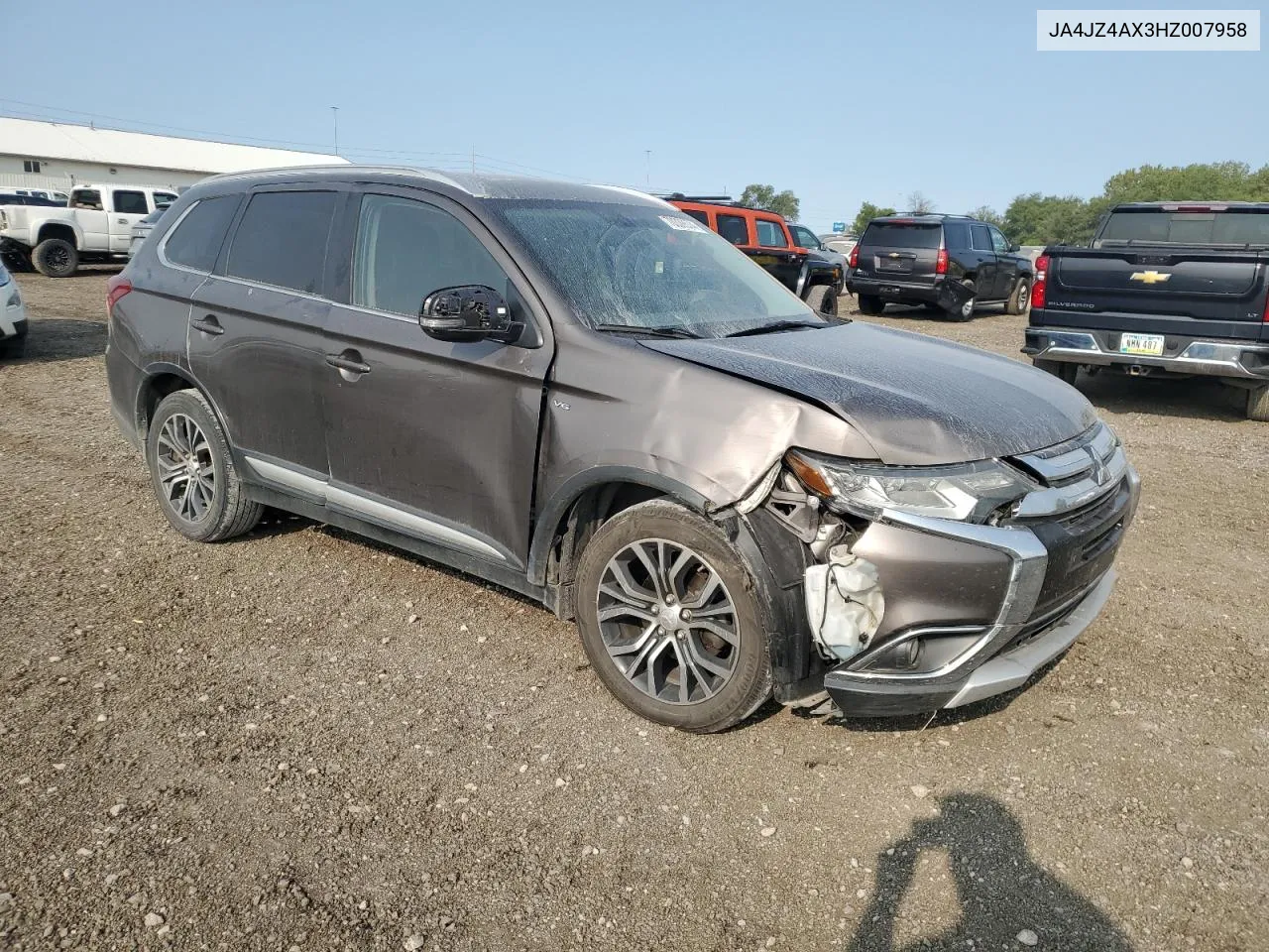 2017 Mitsubishi Outlander Gt VIN: JA4JZ4AX3HZ007958 Lot: 70339574