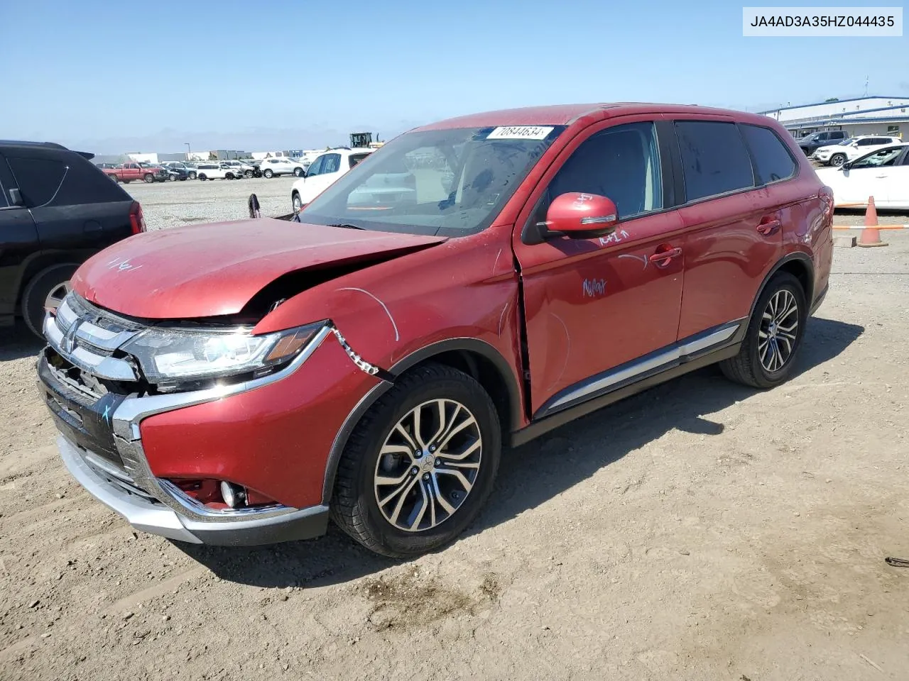 2017 Mitsubishi Outlander Se VIN: JA4AD3A35HZ044435 Lot: 70844634