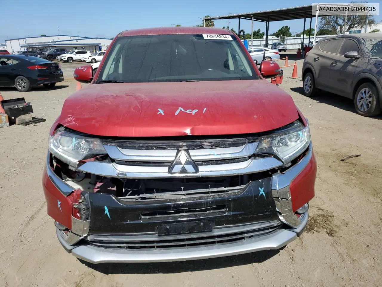 2017 Mitsubishi Outlander Se VIN: JA4AD3A35HZ044435 Lot: 70844634