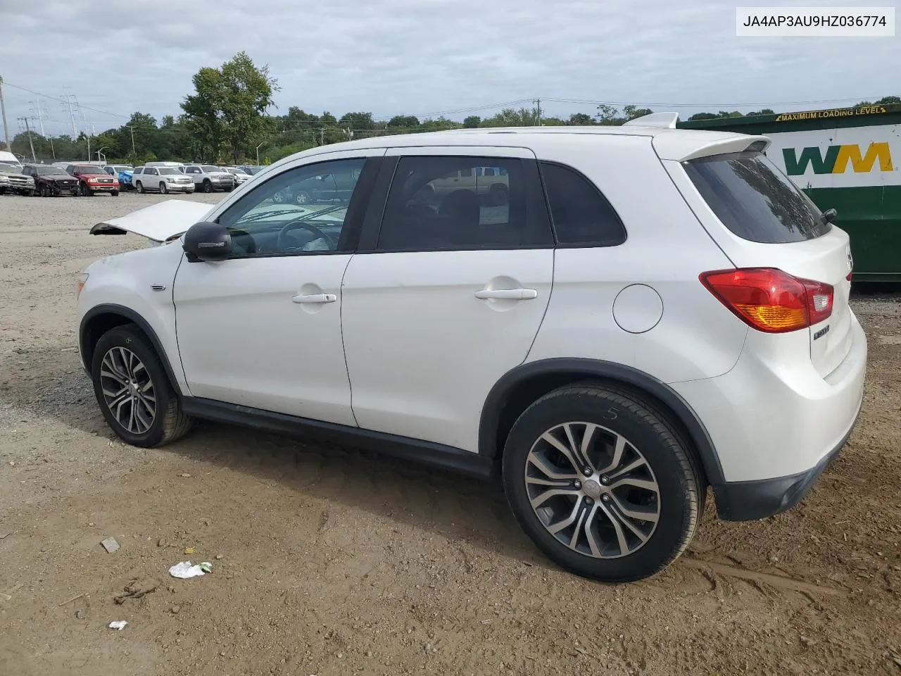 2017 Mitsubishi Outlander Sport Es VIN: JA4AP3AU9HZ036774 Lot: 71119204