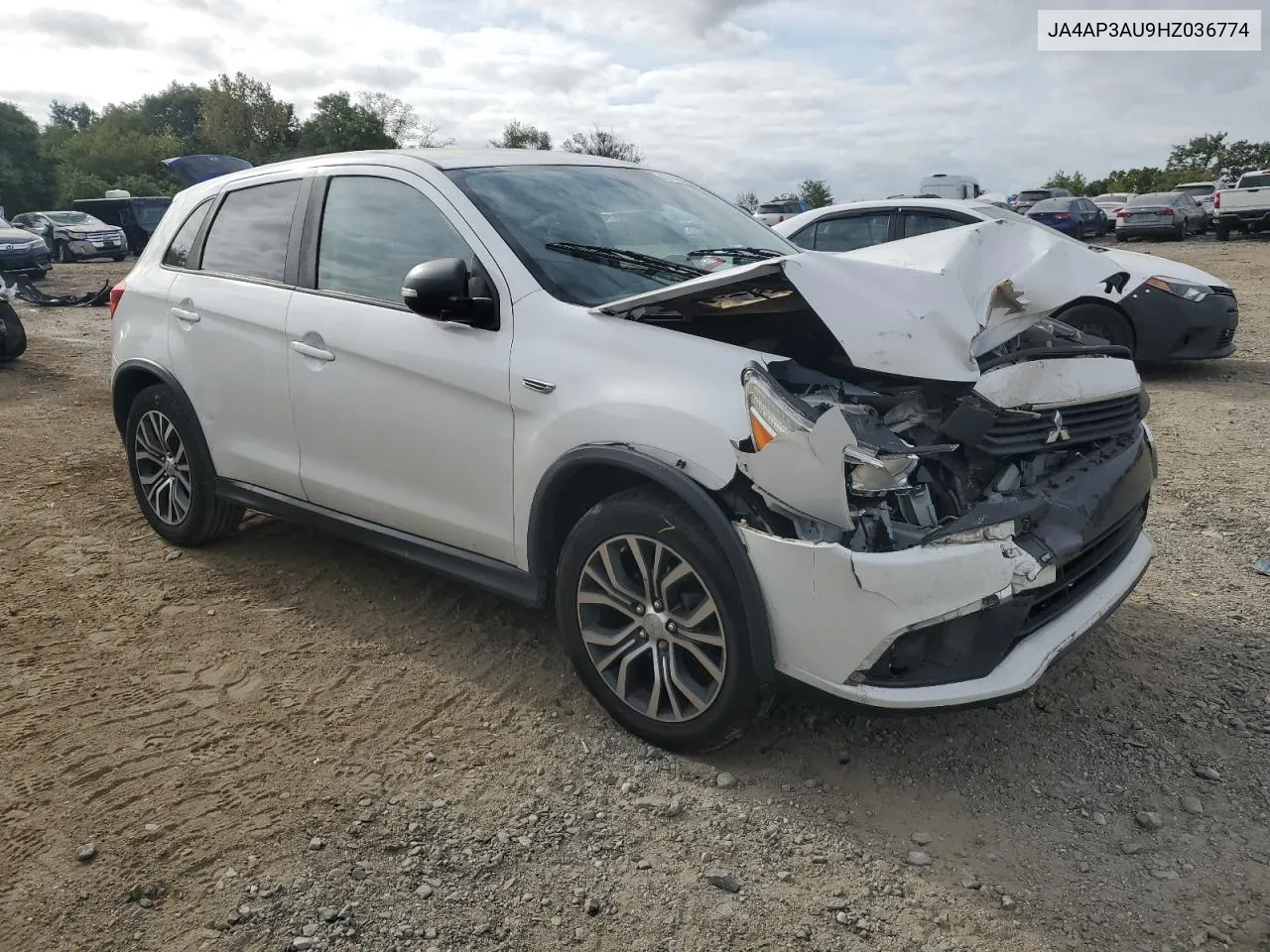 2017 Mitsubishi Outlander Sport Es VIN: JA4AP3AU9HZ036774 Lot: 71119204