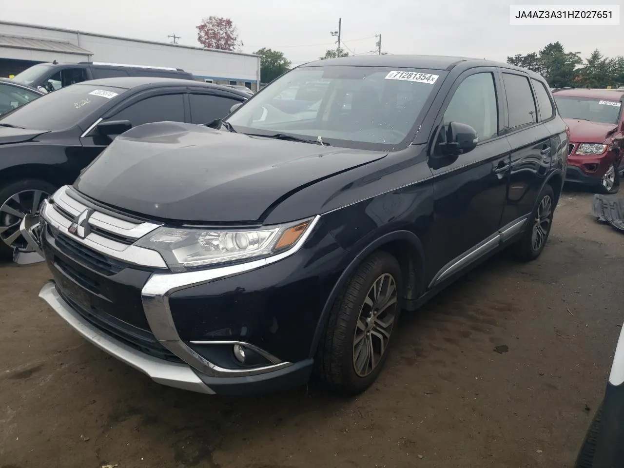 2017 Mitsubishi Outlander Se VIN: JA4AZ3A31HZ027651 Lot: 71281354