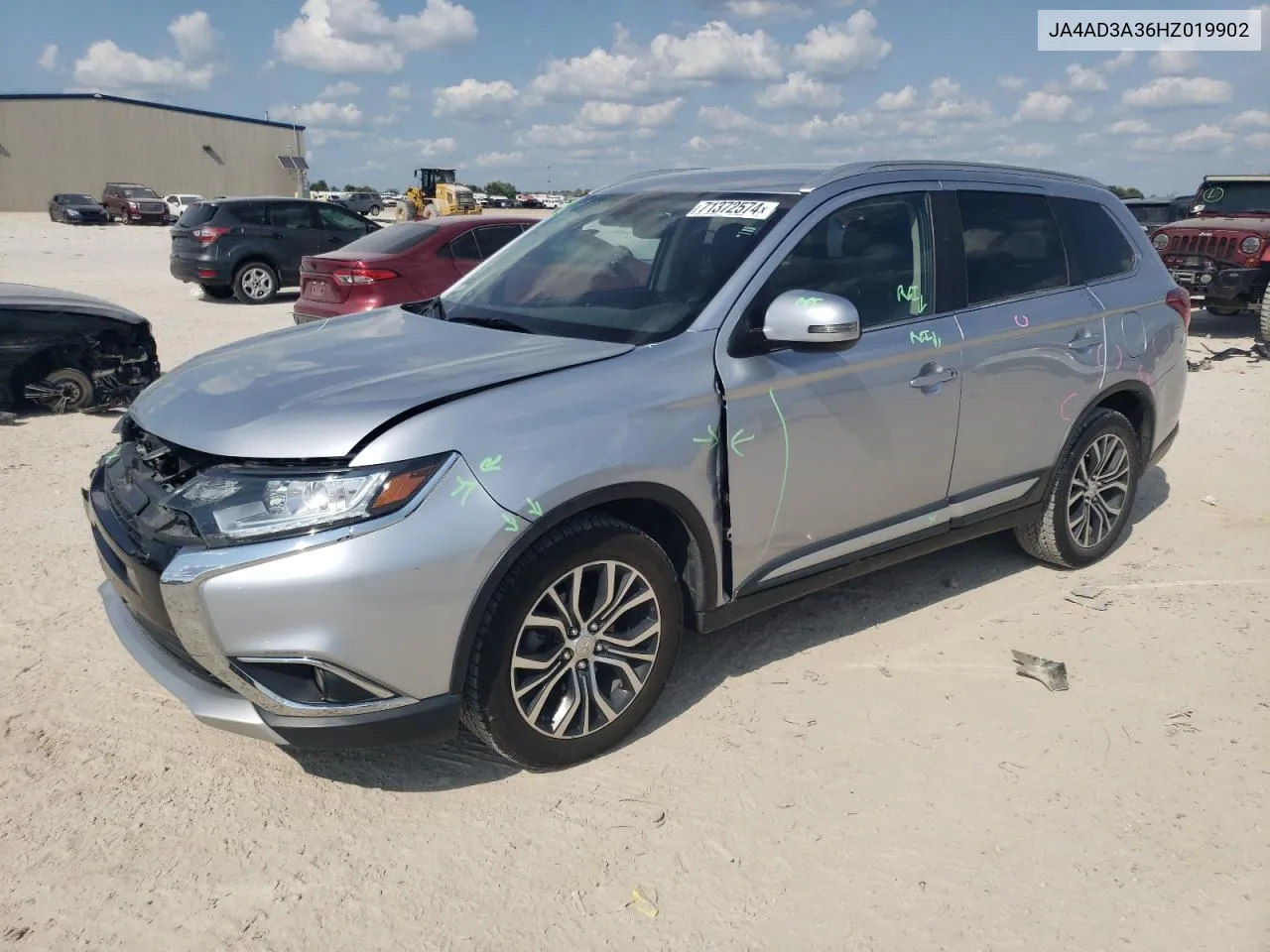 2017 Mitsubishi Outlander Se VIN: JA4AD3A36HZ019902 Lot: 71372574