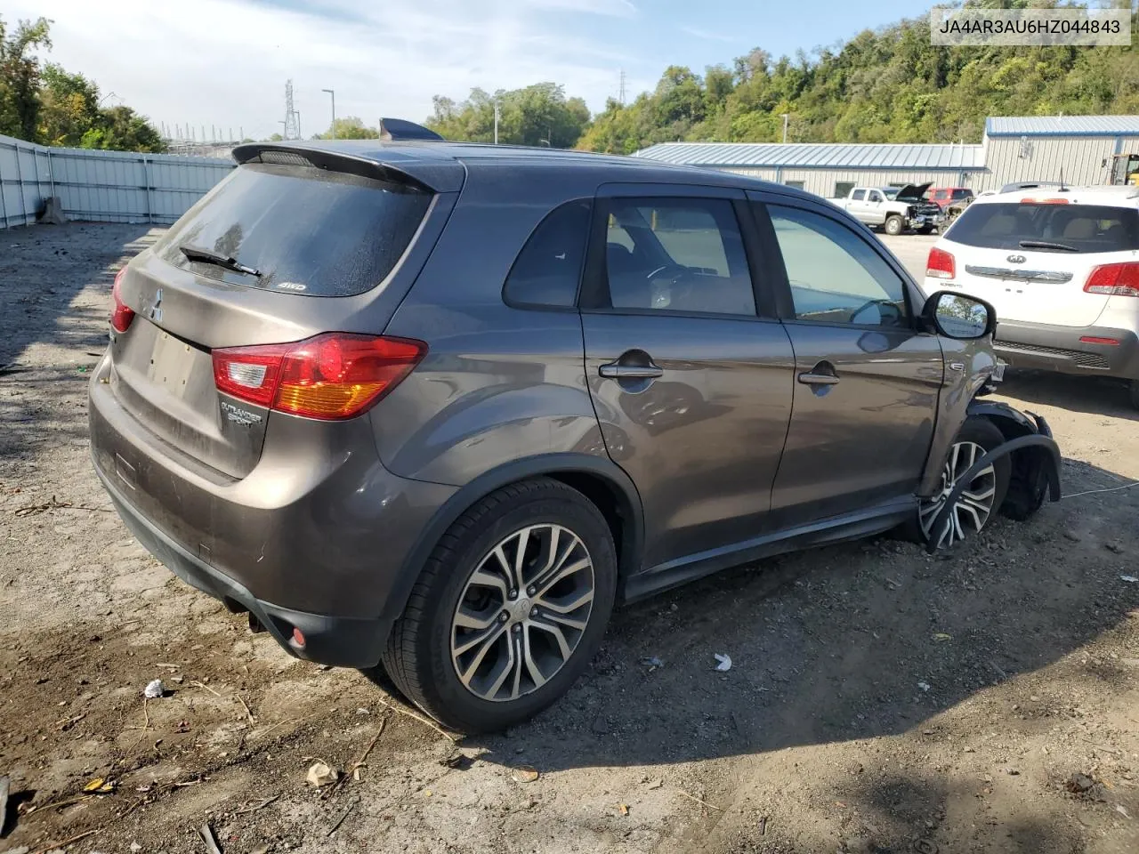 2017 Mitsubishi Outlander Sport Es VIN: JA4AR3AU6HZ044843 Lot: 71530144