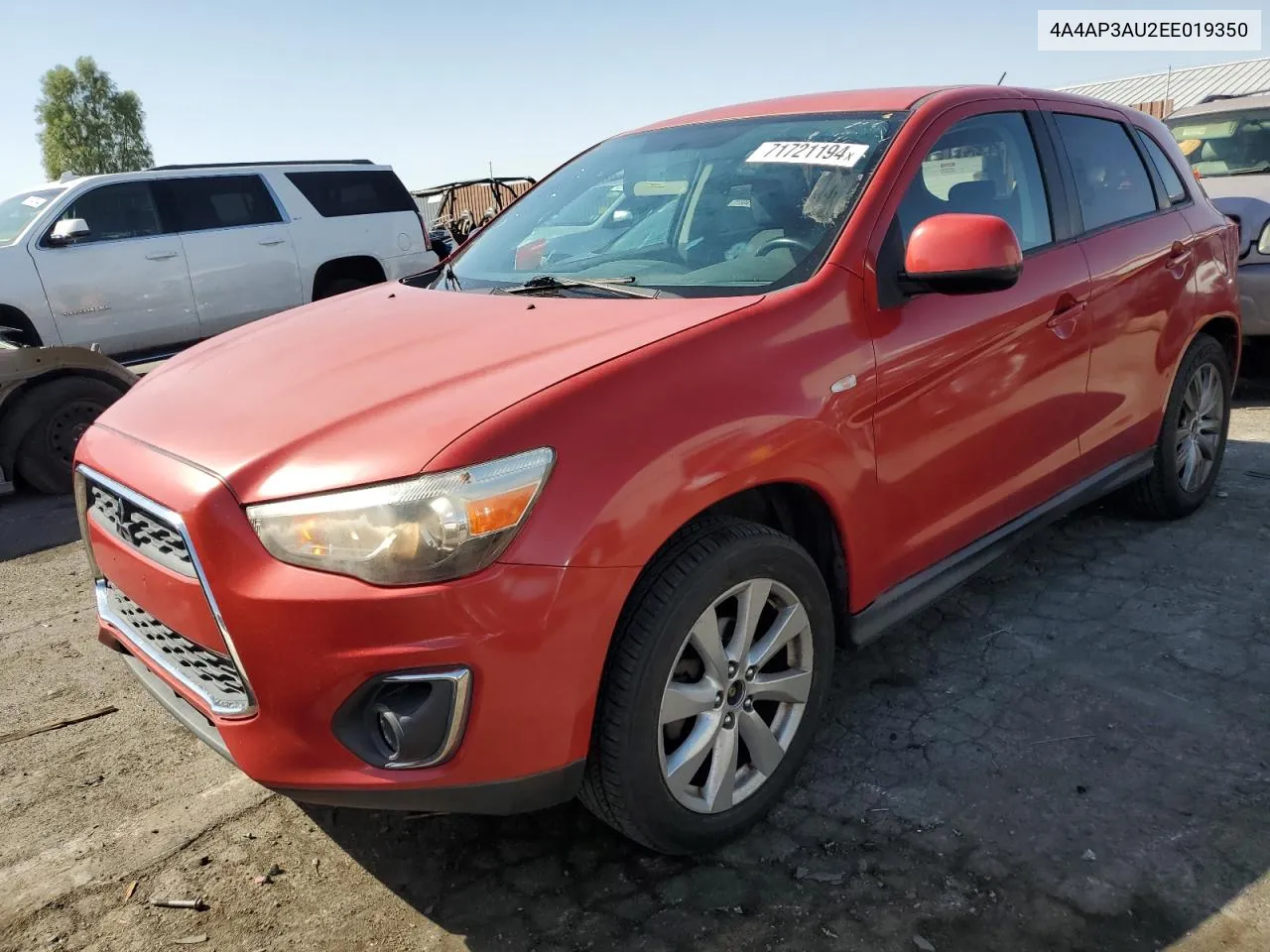 2017 Mitsubishi Outlander Sport Es VIN: 4A4AP3AU2EE019350 Lot: 71721194