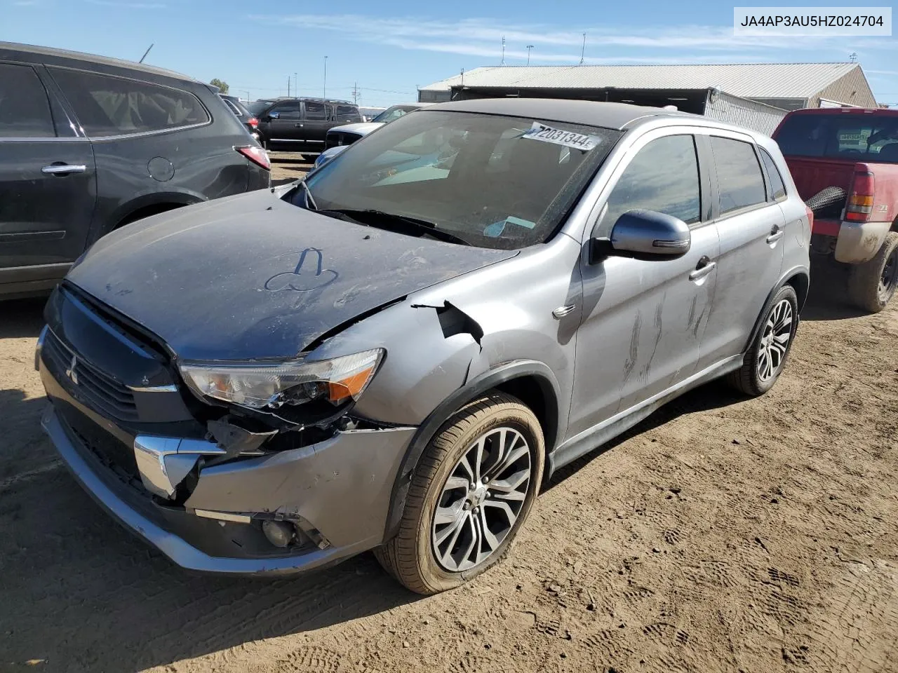 2017 Mitsubishi Outlander Sport Es VIN: JA4AP3AU5HZ024704 Lot: 72031344