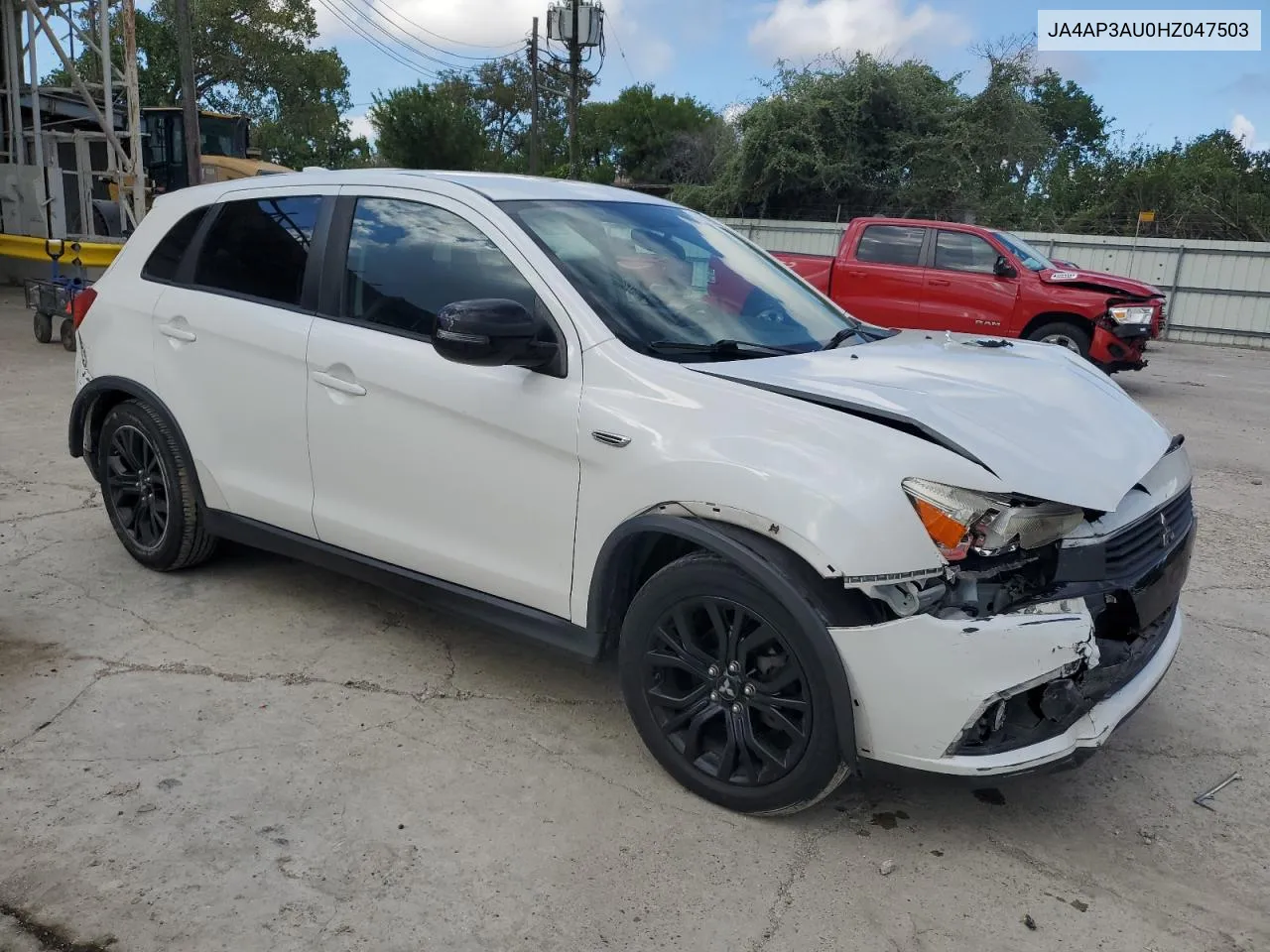 2017 Mitsubishi Outlander Sport Es VIN: JA4AP3AU0HZ047503 Lot: 72842624