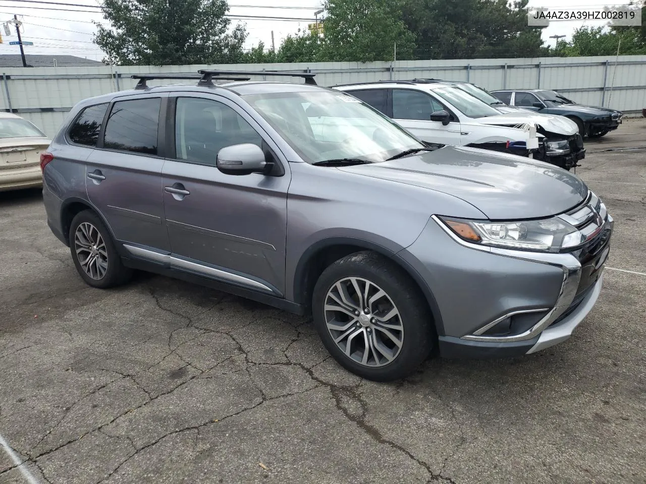 2017 Mitsubishi Outlander Se VIN: JA4AZ3A39HZ002819 Lot: 73576244