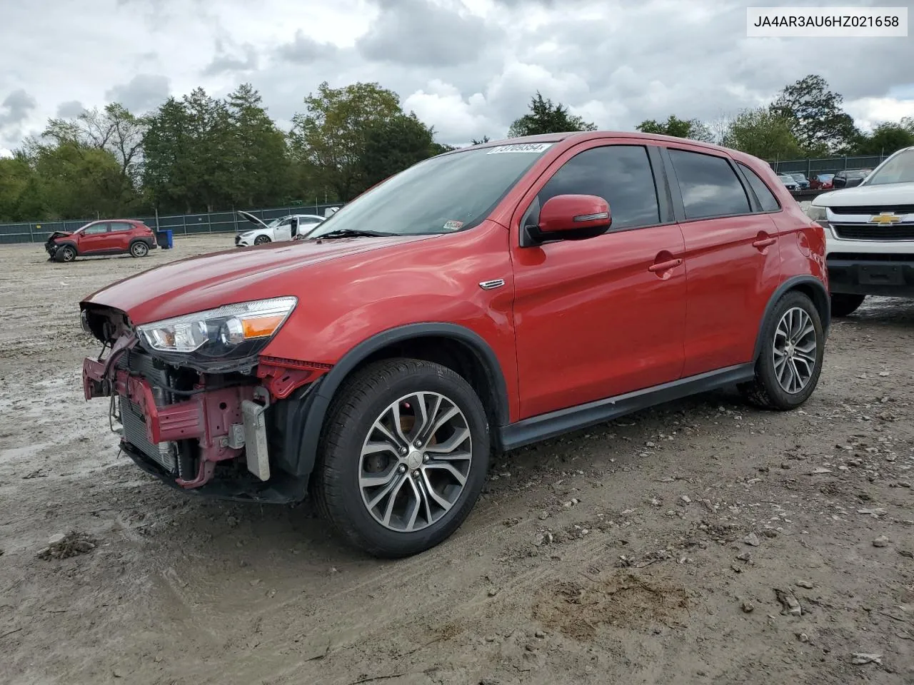 2017 Mitsubishi Outlander Sport Es VIN: JA4AR3AU6HZ021658 Lot: 73709354