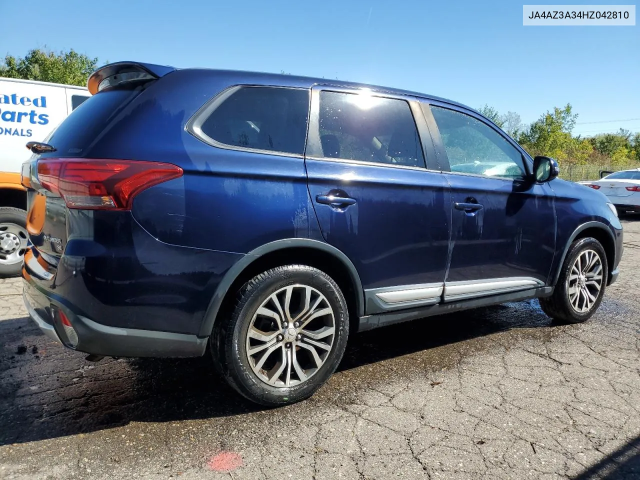 2017 Mitsubishi Outlander Se VIN: JA4AZ3A34HZ042810 Lot: 73761624