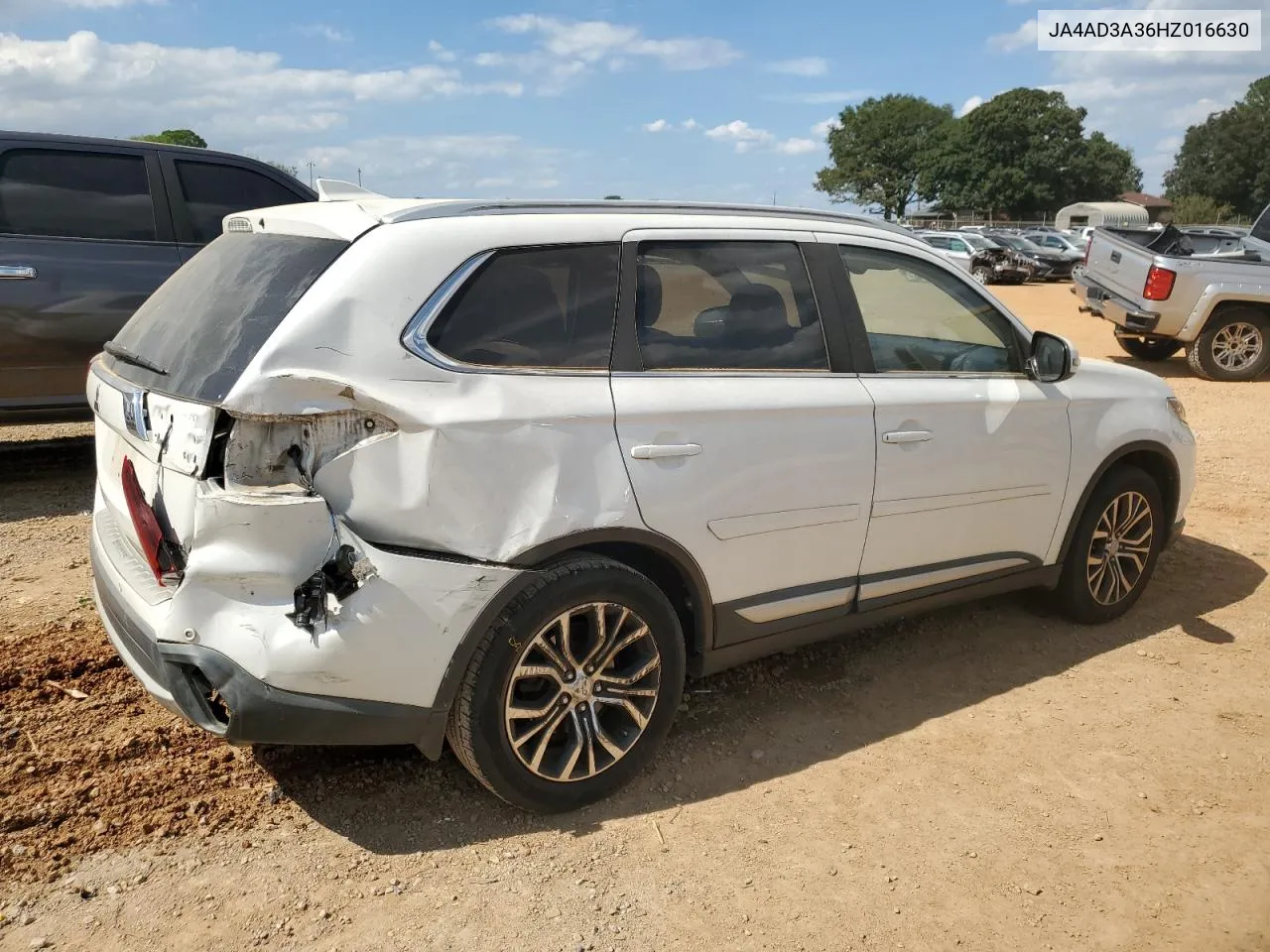 2017 Mitsubishi Outlander Se VIN: JA4AD3A36HZ016630 Lot: 74497044