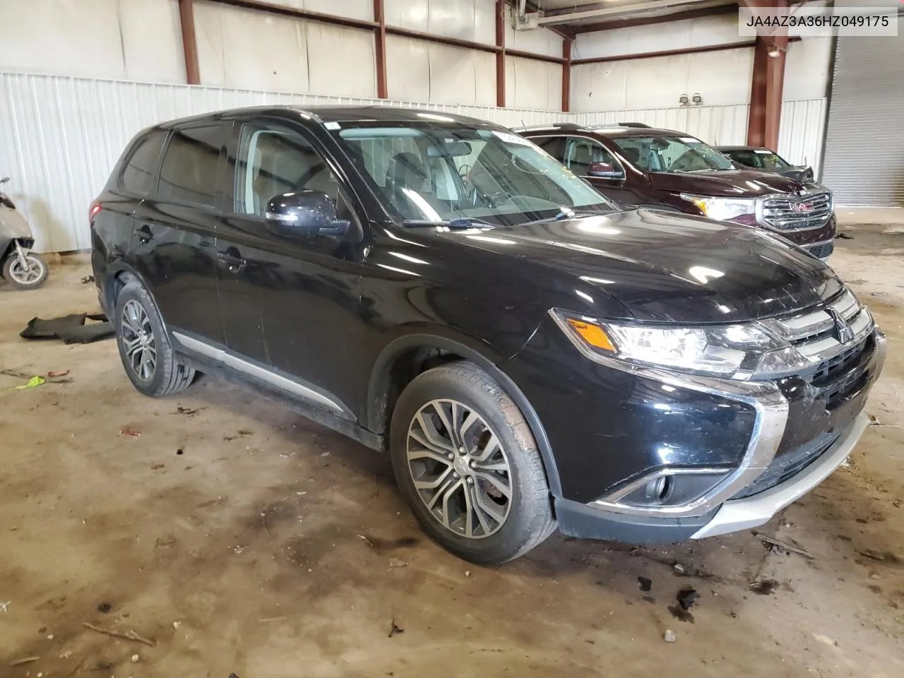 2017 Mitsubishi Outlander Se VIN: JA4AZ3A36HZ049175 Lot: 75243684