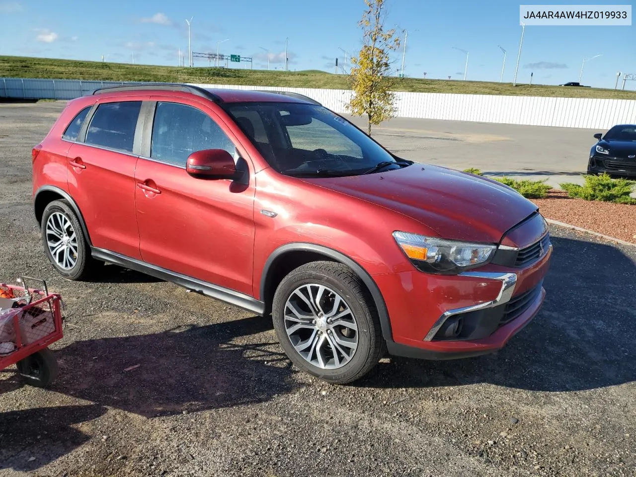 2017 Mitsubishi Outlander Sport Sel VIN: JA4AR4AW4HZ019933 Lot: 75905684