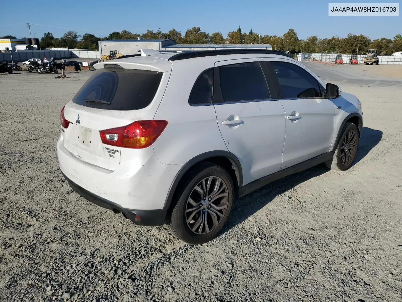 2017 Mitsubishi Outlander Sport Sel VIN: JA4AP4AW8HZ016703 Lot: 76070824