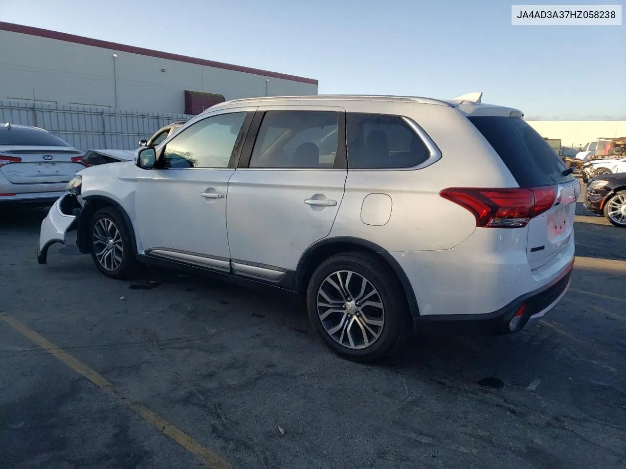 2017 Mitsubishi Outlander Se VIN: JA4AD3A37HZ058238 Lot: 76990574